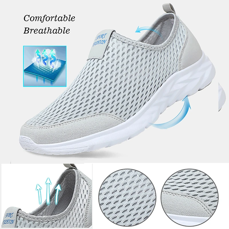

Running Shoes Summer 2021 New Men's Outdoor Breathable Sports Shoes Non-Slip Shoes Brand Men Sneakers Fitness Shoes Plus Size 48