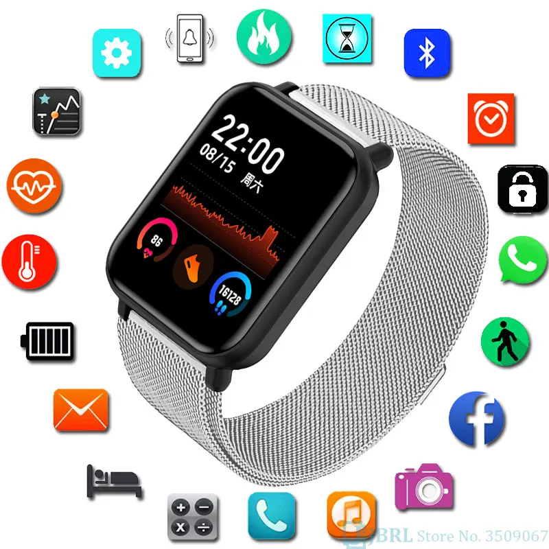 Новый смарт браслет для мужчин и женщин полностью сенсорный Bluetooth Смарт фитнес