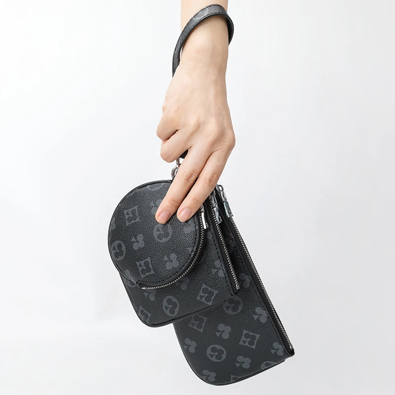 detachable womens clutch bags 2021 summer new three piece suit casual versatile fashion round bag accessories classic printing free global shipping