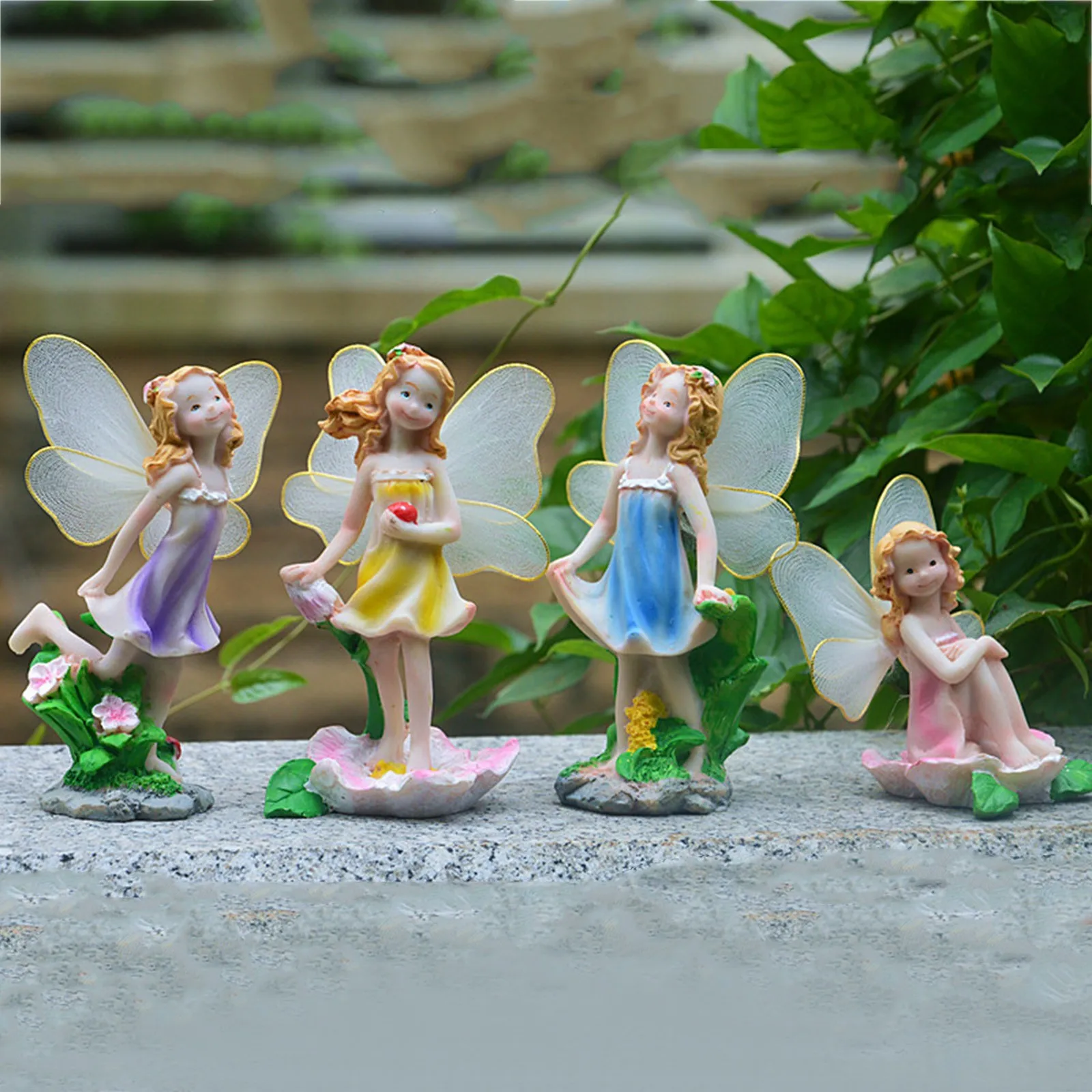 4 шт. Фея угол своими руками и вязанные крючком пейзаж цветок творческий изделия