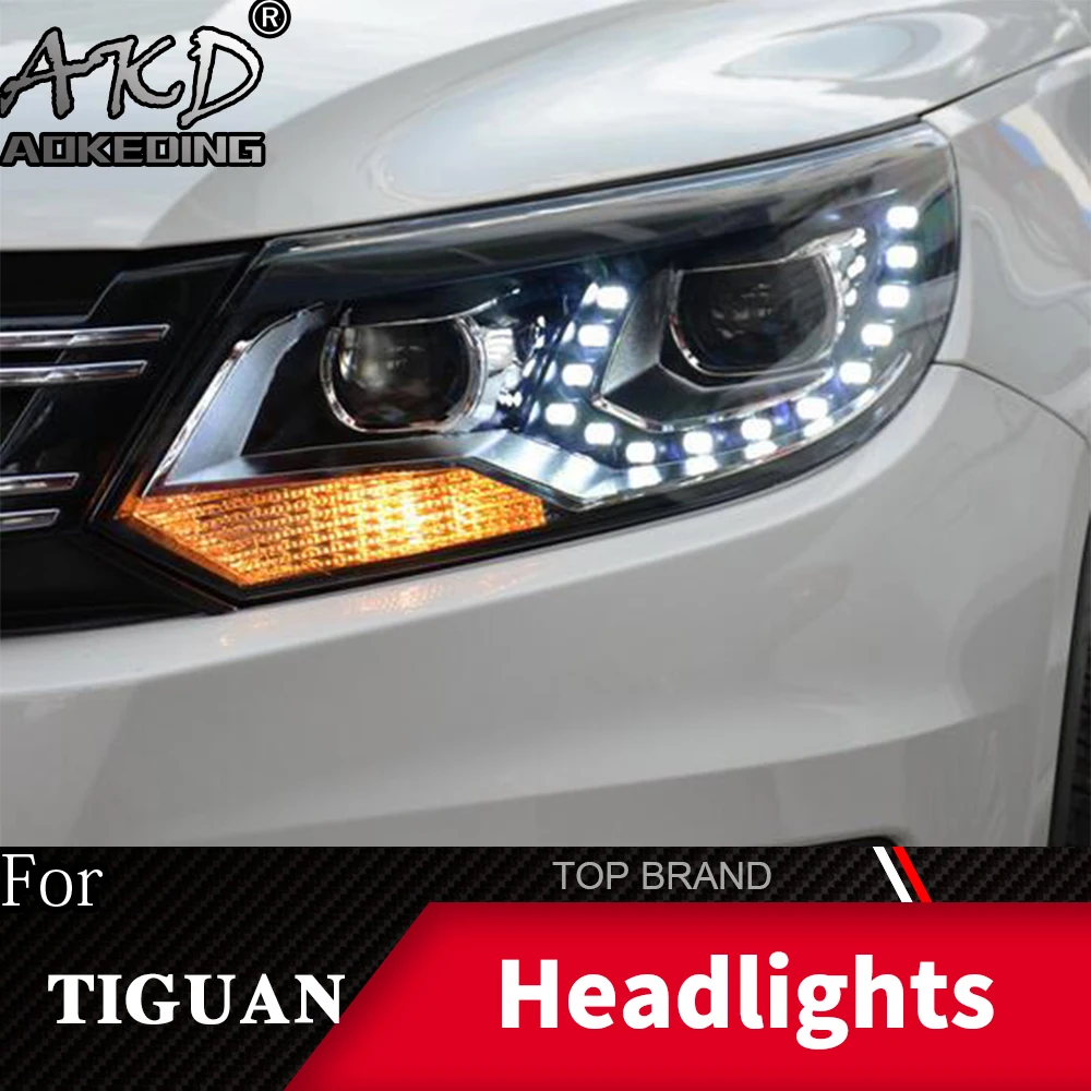 Фара для автомобиля VW Tiguan 2013 2016 фары Противотуманные Дневные ходовые огни DRL H7