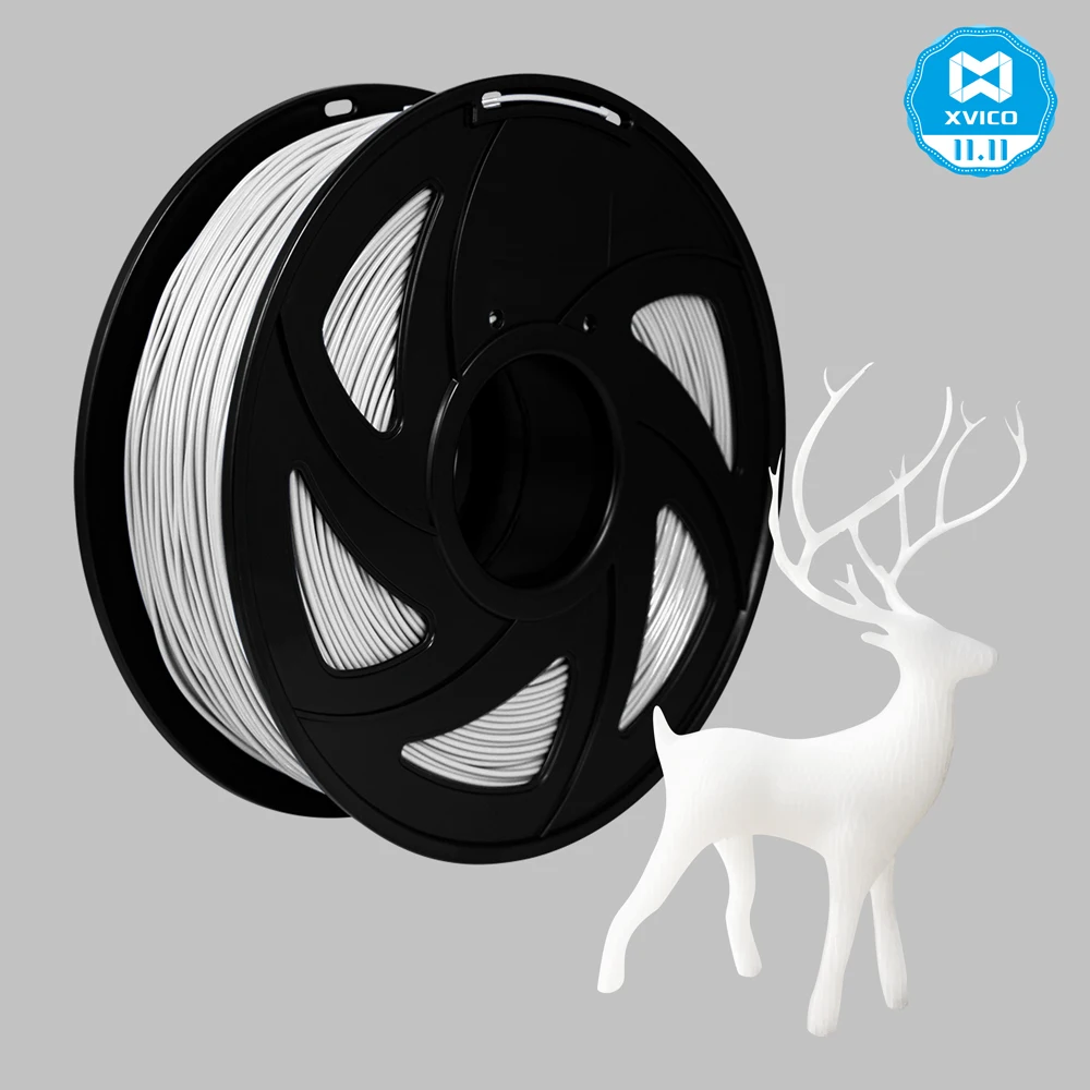 XVICO двойной 11 Специальная цена 3D PLA 1,75 мм размер+/-0,02 мм для RepRap белый материал d'impression 3D