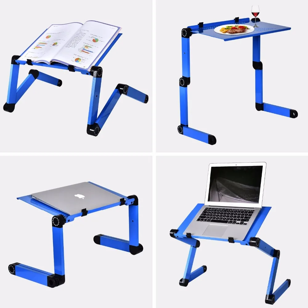 Aluminum Alloy Laptop Table Adjustable Portable Folding Computer Desk Students Dormitory Stand Bed Tray | Мебель