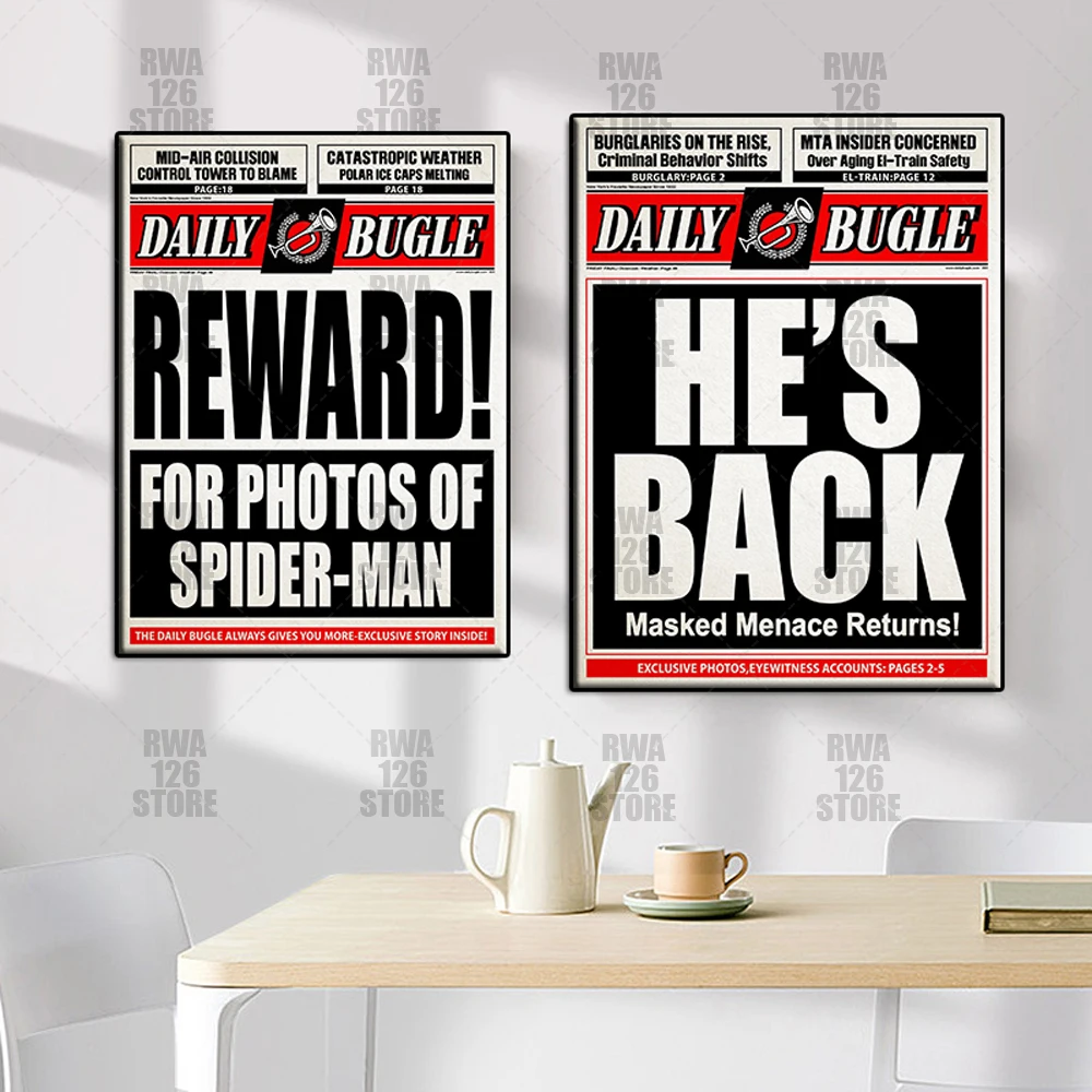Настенный постер и печать на газете Человек-паук | Дом сад