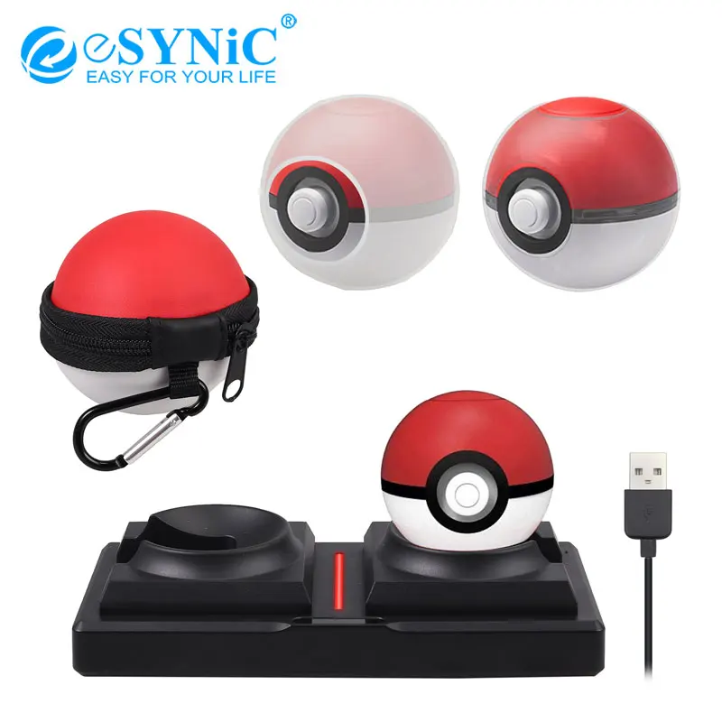 Набор аксессуаров eSYNiC для покебалл плюс контроллер Nintendo Switch Pokemon Let Go Pikachu Eevee Game 4 в