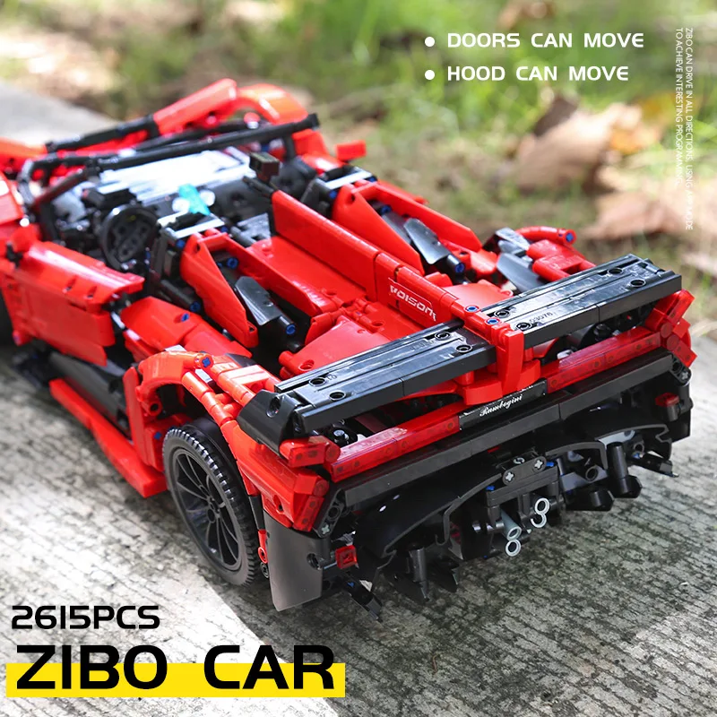 MOC Мини Строительные блоки Technic модель автомобиля совместима с 20091 Veneno Roadster