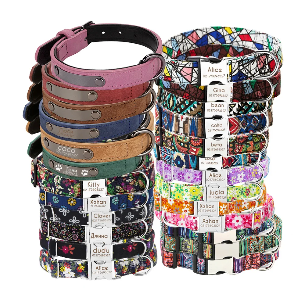 Ошейник для кошек товары собак с гравировкой идентификационная табличка именная