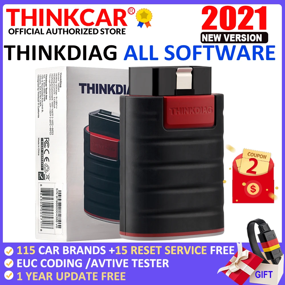 ThinkCar ThinkDiag 2021Elite Verion полное Программное обеспечение OBD2 сканер TPMS диагностический