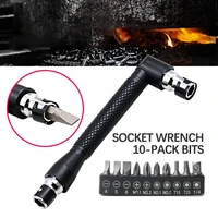 dual head l shaped mini socket wrench 14 6 35mm screwdriver bits key utility tool and screwdriver bit drill set 2021 hot sale