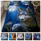 Новая модель 3d цифровой волки печати пододеяльник набор для приготовления чая 1 Стёганое одеяло крышка + 12, наволочки для подушек, Твин двойной полный Queen King