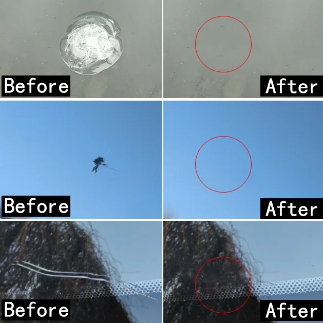 

DIY Car Glass tool Repair Plastics White Chip Scratch Fix Cracked Screen Windshield