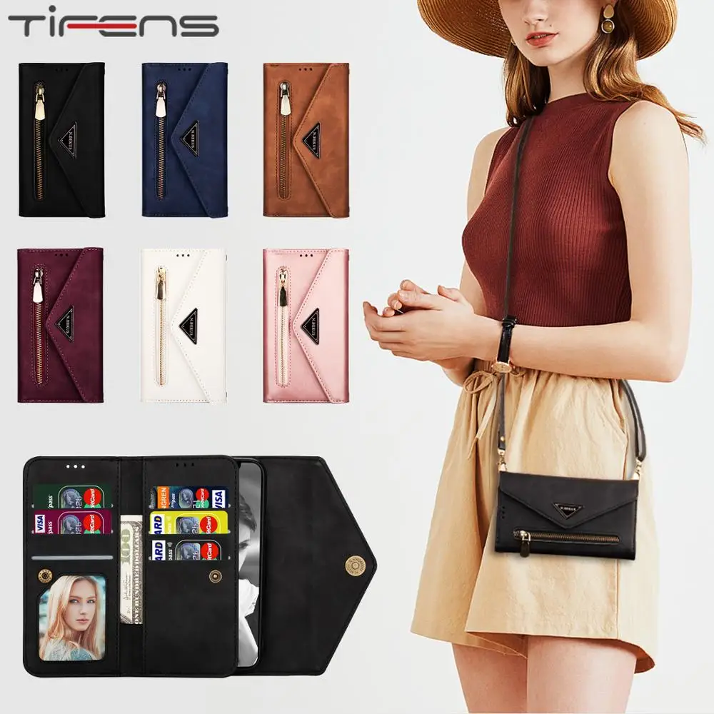 Роскошный диагональный кожаный чехол кошелек на молнии для Samsung Galaxy A5 J3 J5 J7 2017 A6 Plus