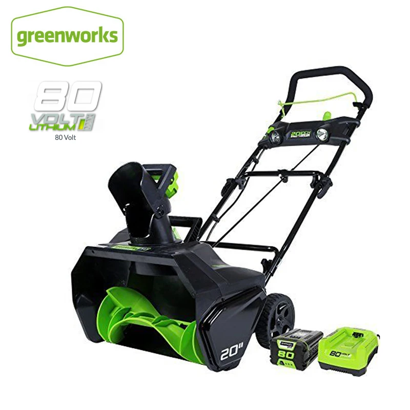 Greenworks PRO 20 дюймовый 80V аккумуляторная снегоочиститель/подметательные в комплекте