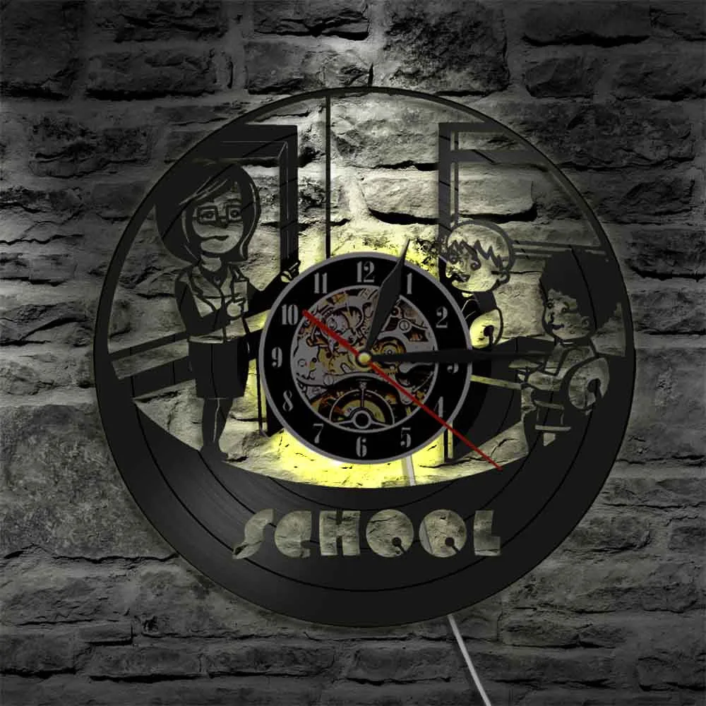 Часы настенные виниловые для учителей и студентов | Дом сад