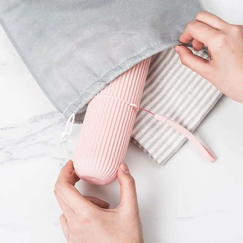 

Portable Toothpaste Toothbrush Holder Case Non-Slip Strip Germproof Storage Box Travel Couple Bathroom Accessories