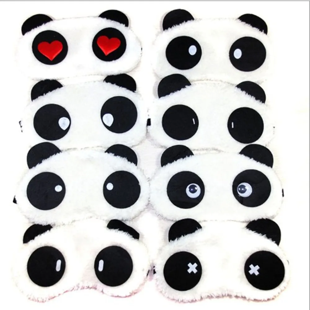 1 шт., маска для сна с милой пандой для лица, маска для сна для путешествий, маски для сна с повязкой на глаза, портативное покрытие для сна, отдых, расслабление, помощь вслепую, покрытие для глаз