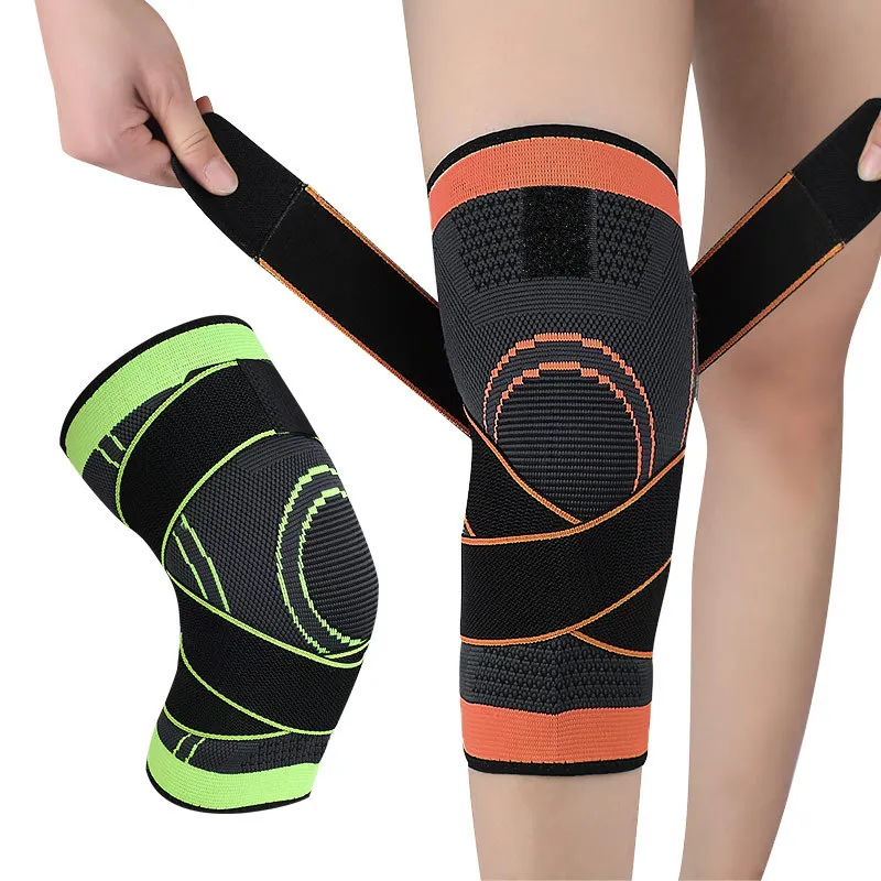 Outdoor Sports Knee Pads Climbing Nylon Elastic Compression Straps Knitted Protective Gear Non-slip Breathable Protective Gear