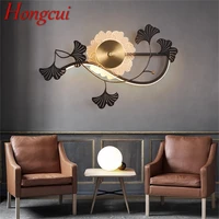 hongcui nordic creative wall sconces lamps brass modern luxury led crystal light for home decoration