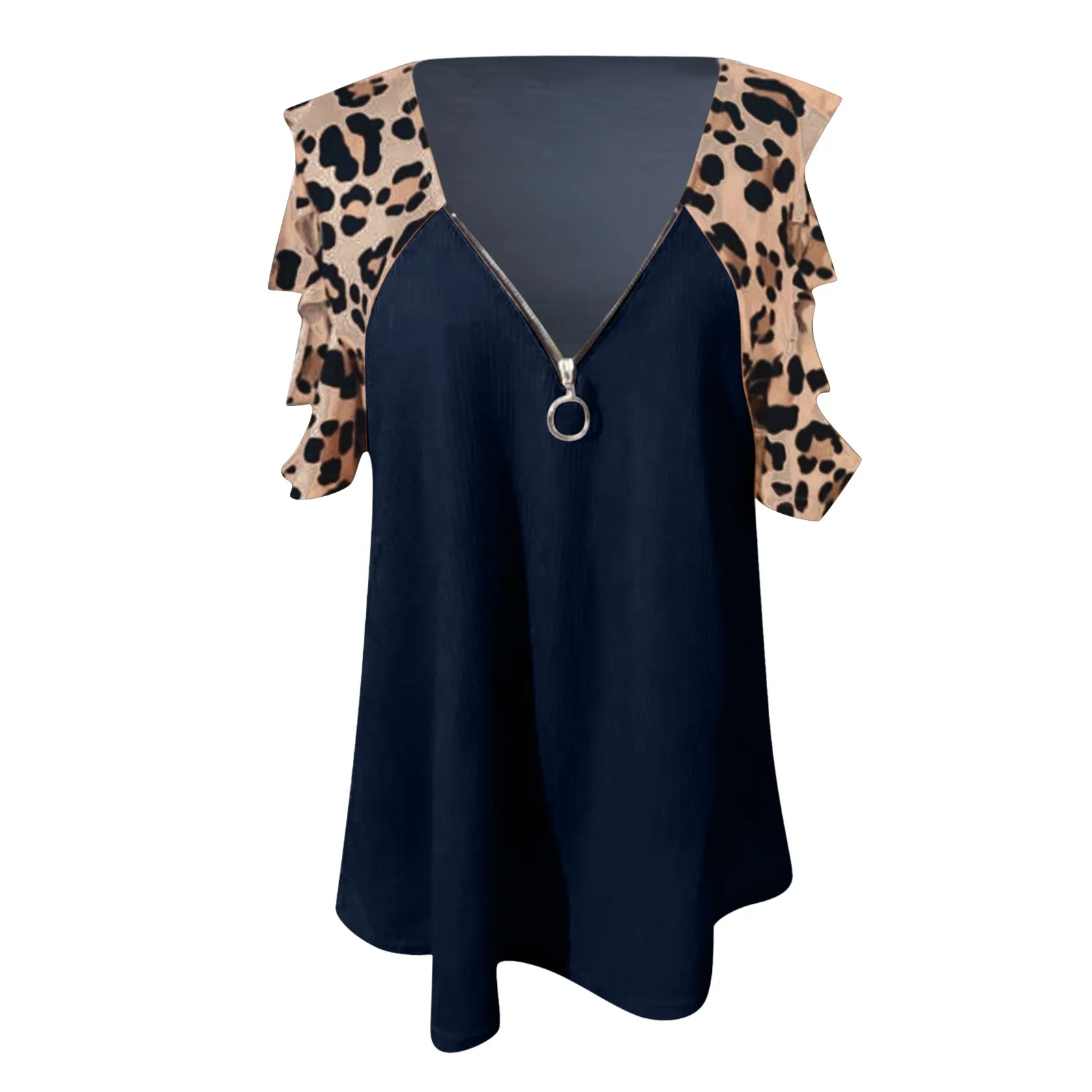 

Women Leopard Print Shirts Tops Blouses 2021 Autumn Hollow TShirt Top Blouse Blusa Casual Loose Shirts Tunic Tops Pullover