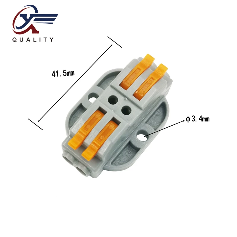 30/50/100PCS Wire Connector 2 pin New Universal Docking Fast Wiring Conductors push-in Terminal Block Electrical Equipment