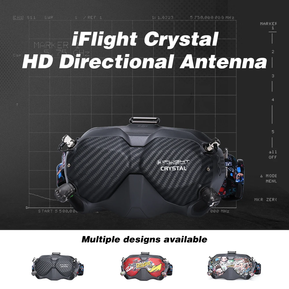 IFlight-antena direccional Crystal HD Patch de 5,8 GHz, m&oacute;dulo de largo alcance de alta ganancia para Dron de carreras RC DIY FPV-0