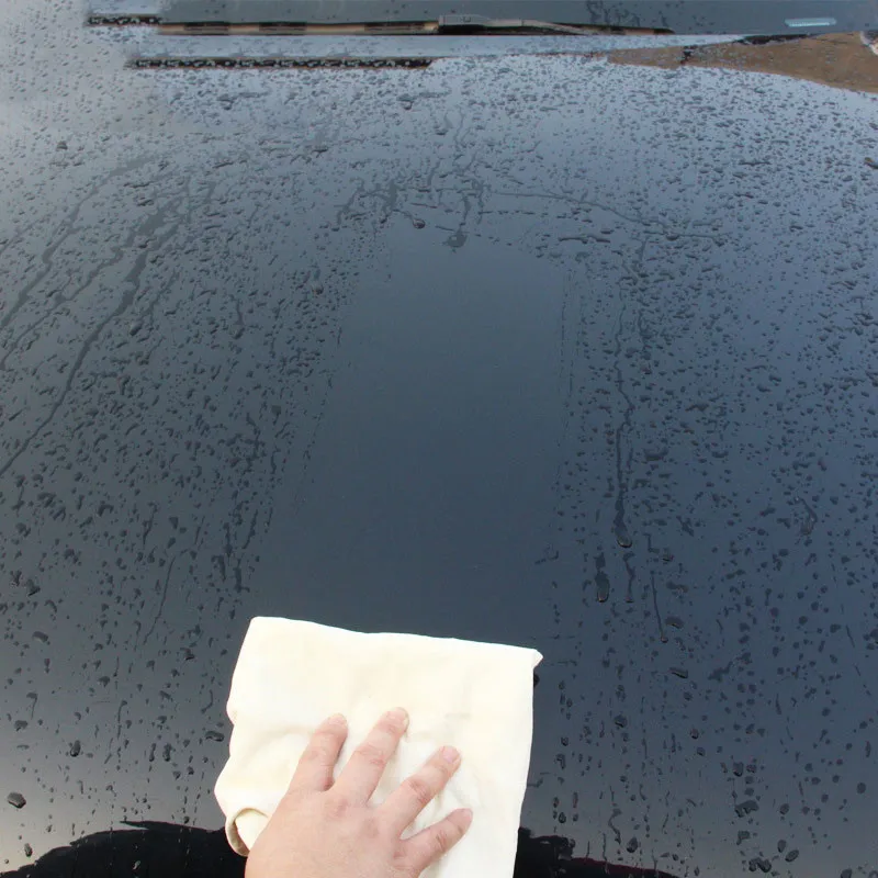 45x60cm Natural Elastic Shammy Chamois Leather Car Cleaning Towels Irregular Free Shape Drying Washing Care Polishing Cloth | Автомобили и