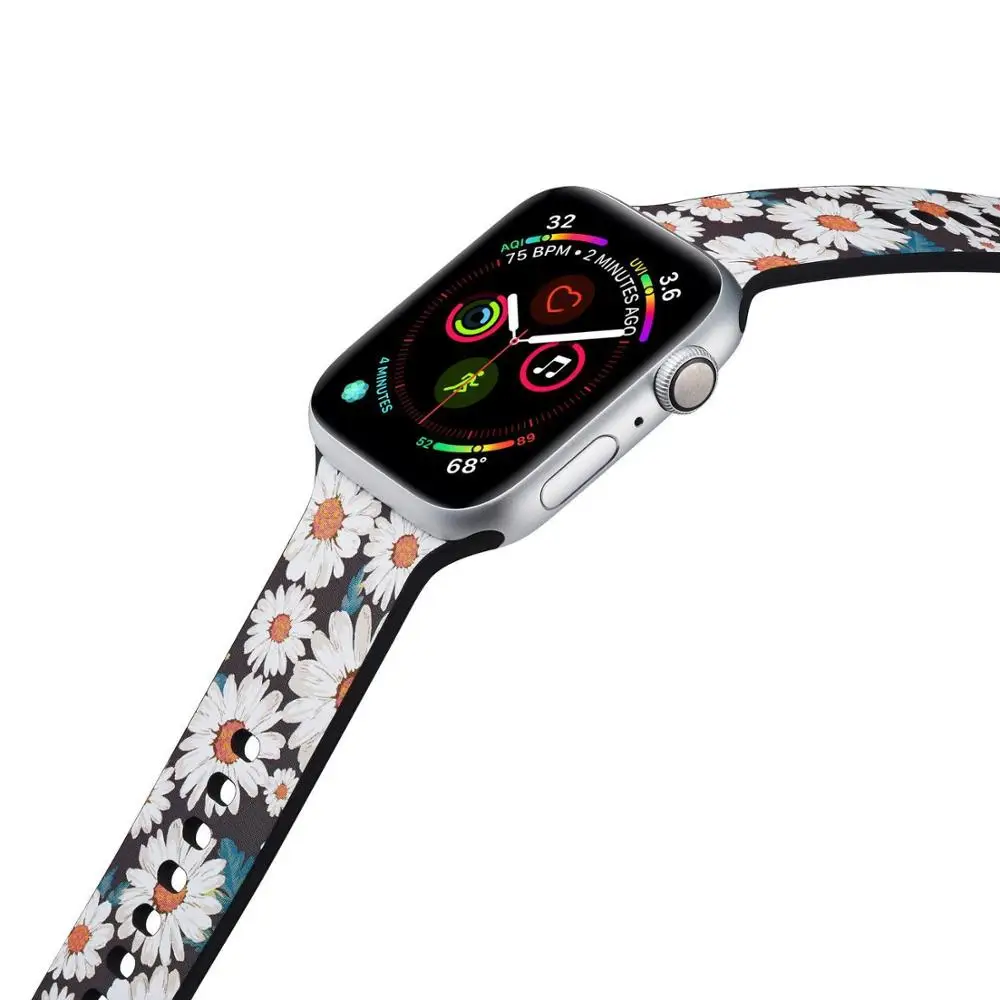Ремешок силиконовый для Apple Watch series 1 2 3 38 мм 42 мягкий цветной браслет iWatch 4 5 44 40