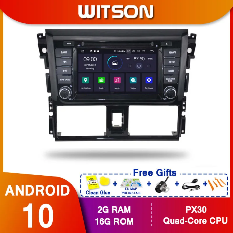 WITSON Android 9 0 Octa core (восемь ядер) PX5 автомобильный dvd плеер для TOYOTA YARIS 2014 IPS GPS