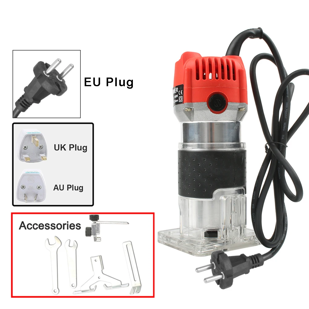 800 Вт алюминиевый домашний Электроинструмент деревообрабатывающий триммер слот