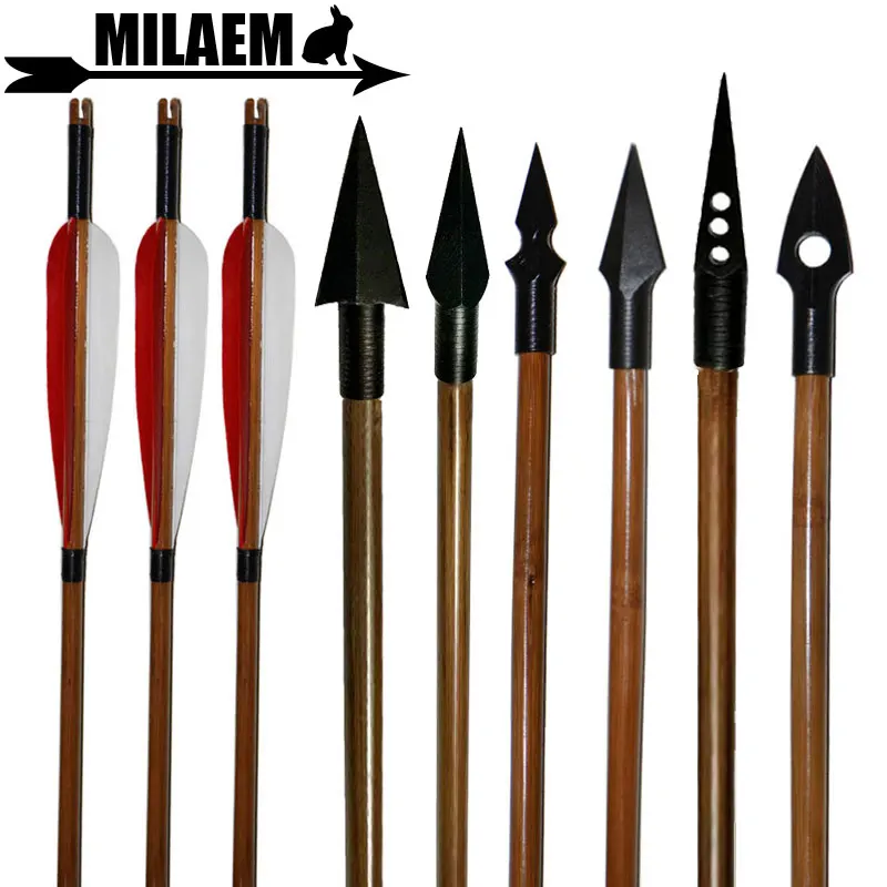6/12 шт 80 см стрела из бамбука для стрельбы лука с 5 дюймовым турецким пером и