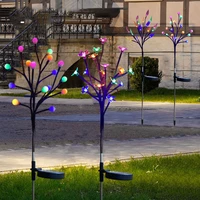 solar yard garden lights multi color cherry blossom led lamp waterproof decorative outdoor garland party patio lawn light