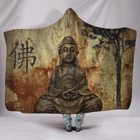 buddha tree hooded blanket 3d printed wearable blanket adults for kids various types hooded blanket fleece blanket