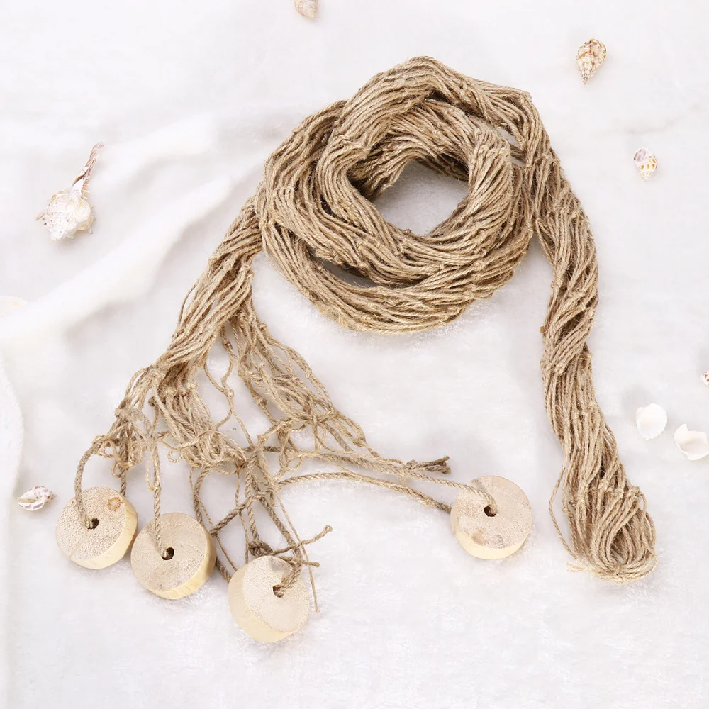 

WINOMO 100*200cm Mediterranean Style Decorative Fish Netting Marine Fishing Net Wall Decoration Photographing Background