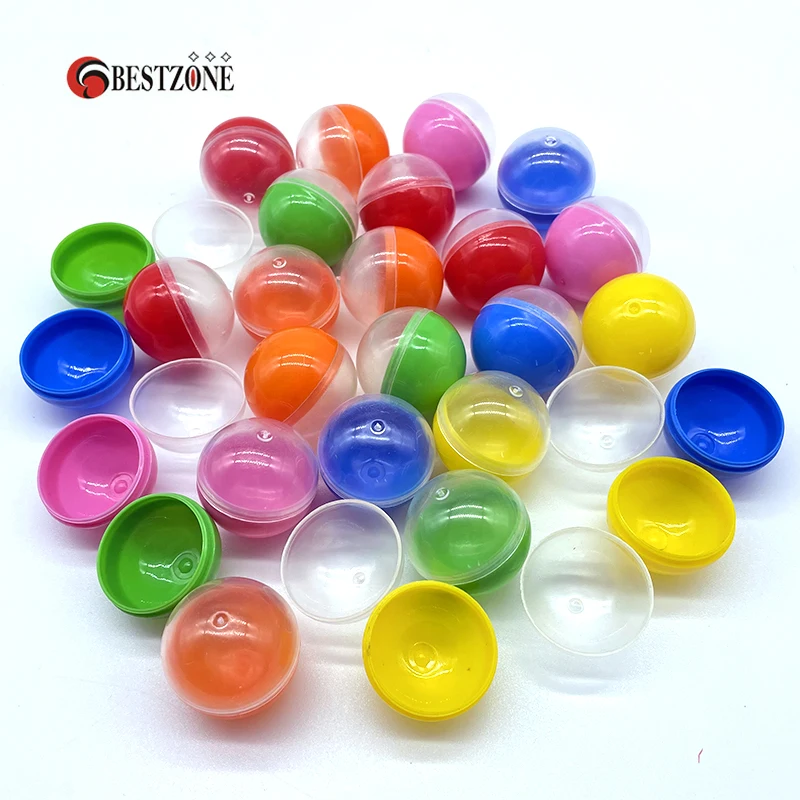 5Pcs Diameter 30MM Half Transparent Colorful Plastic Toy Capsule Surprise Ball Kids For Vending Machine Split Body Eggshell - купить по