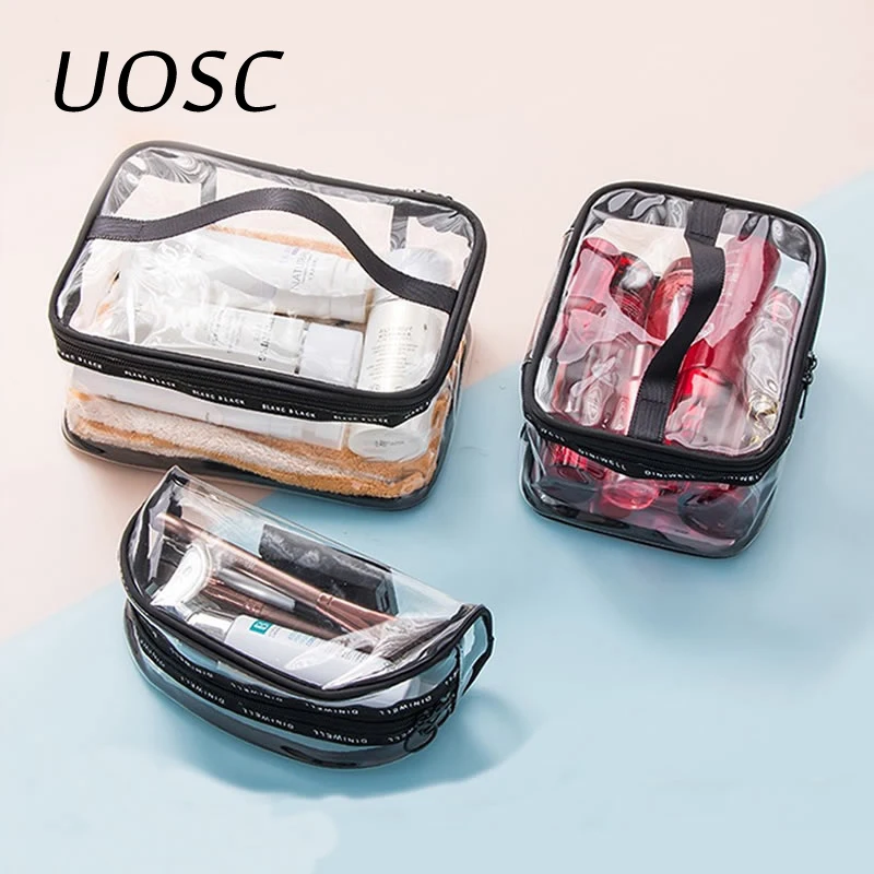 Косметичка UOSC женская прозрачная на молнии Дорожный Чехол для косметики
