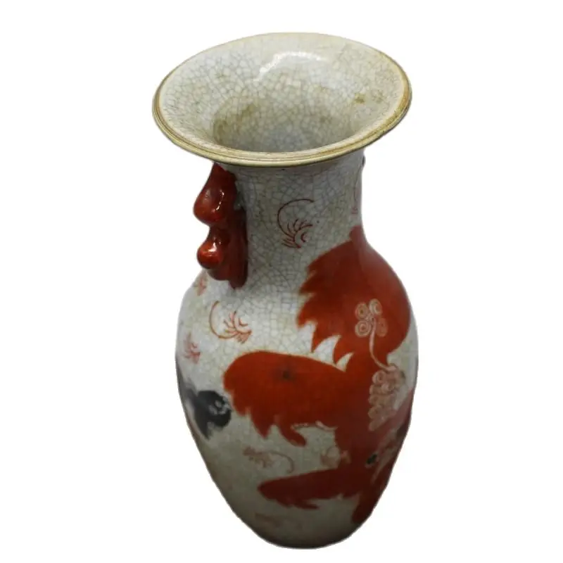 Годовой розовый ваза династии цианлон в форме льва домашние украшения коллекция