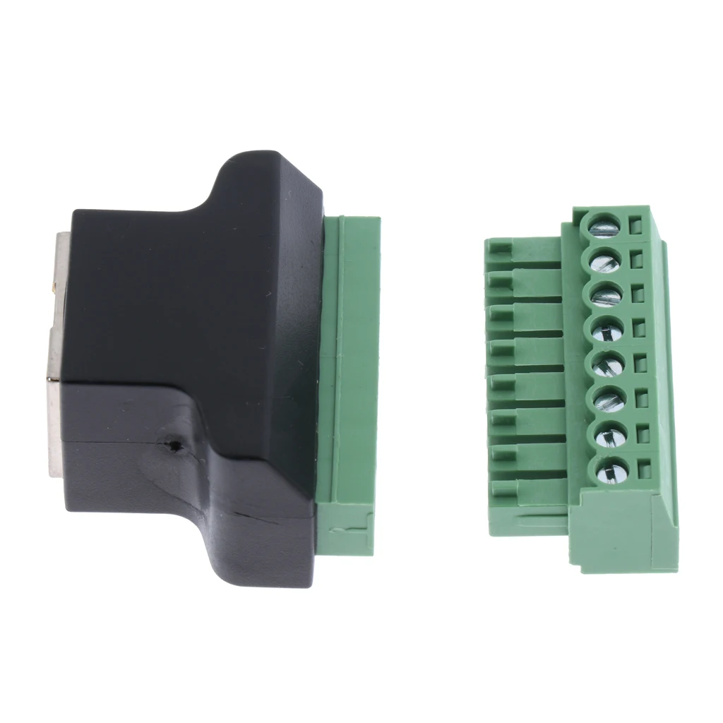 Ethernet RJ45 гнездовой разъем для 8 Pin винтовой клеммный адаптер конвертер CCTV цифровой