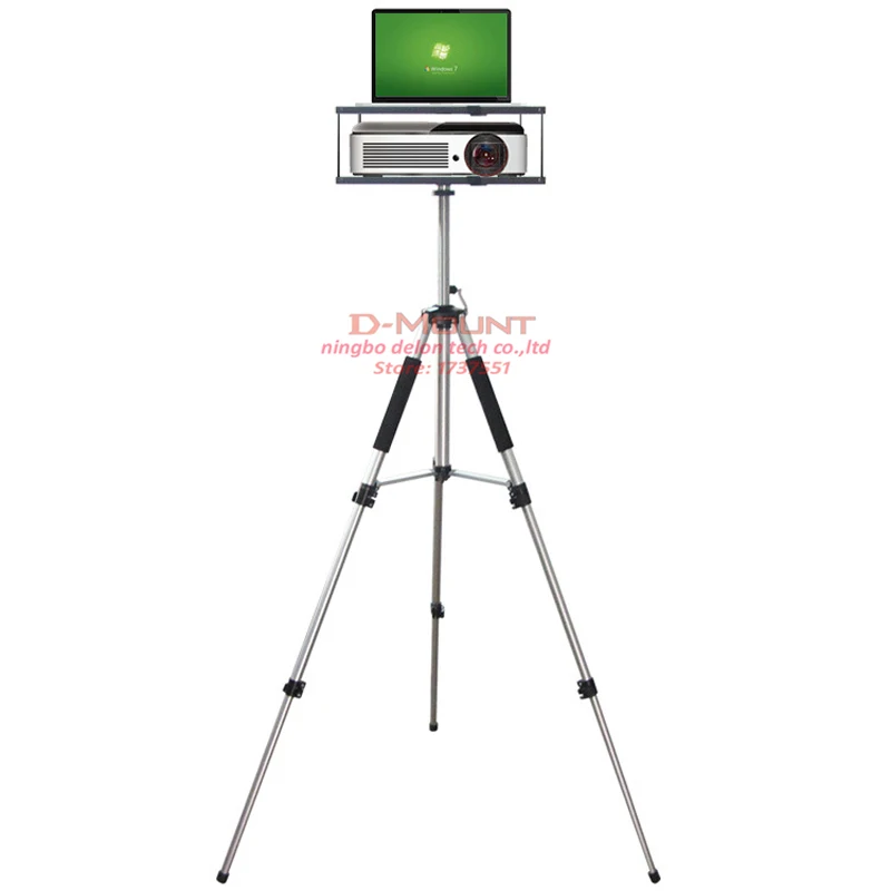 

DL-PS05 adjustable aluminum 0.5m-1.6m double projector tripod stand +laptop stand+DVD player floor holder bracket speaker stand