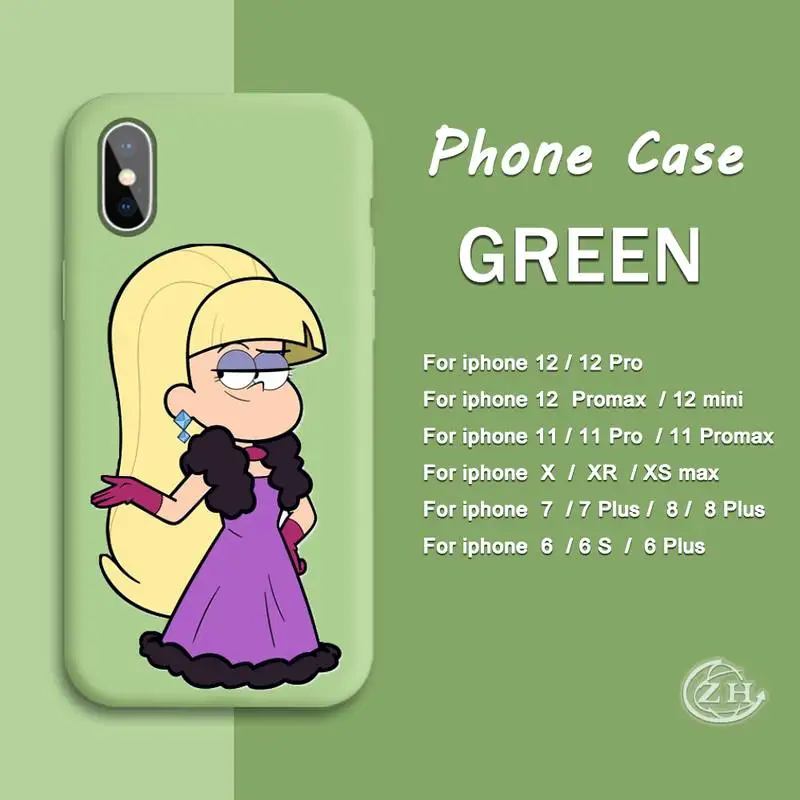 

Gravity&Falls Phone Case Green For Iphone 12 11 PRO MAX X XS XR 6S 7 8 PLUS SE Cases Cover