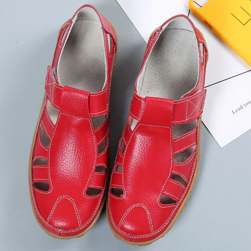 Летние винтажные женские сандалии повседневная обувь на плоской подошве ручной