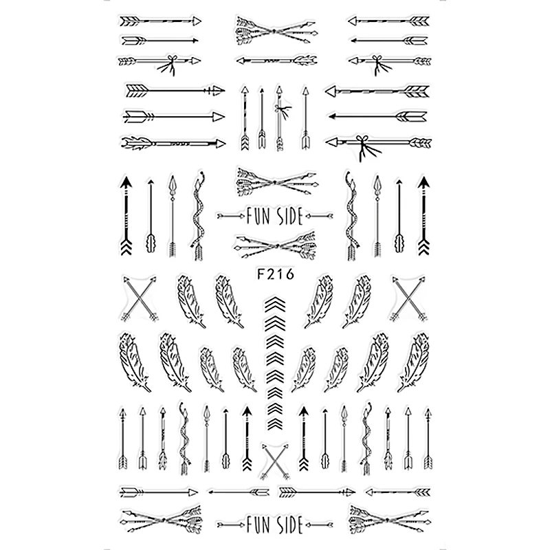 

10PCS DIY Feather Series Nail Art Sticker 3D Love Self-adhesive Nail Slider Sexy Lips Nail Art Decoration Decal