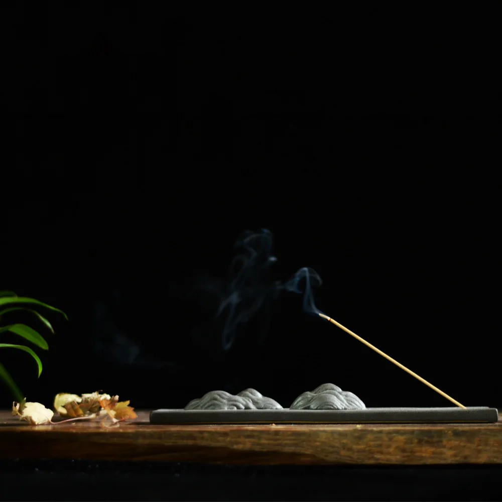 Clear Sir ручная керамика пышная горная печь дзен пейзаж курильница благовония Joss