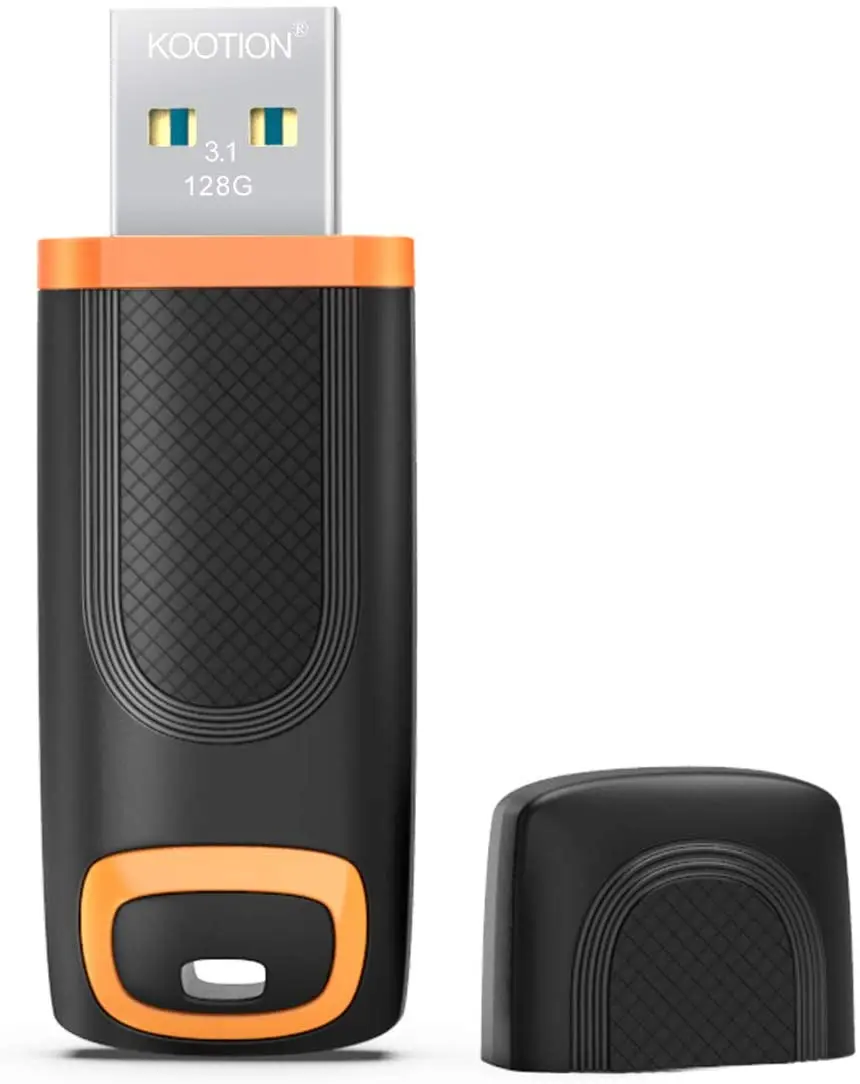 

TOPESEL USB Flash Drive 128GB Orange/Green USB 3.1 High Speed Data Storage Memory Stick Thumb Drive Jump Drive