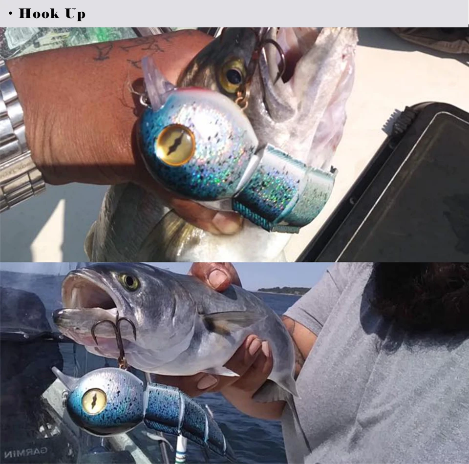 

CCLTBA 15.2cm 40g Pike Swimbait Hard Artificial Wobble Jointed Tadpole Bait Fishing Lures