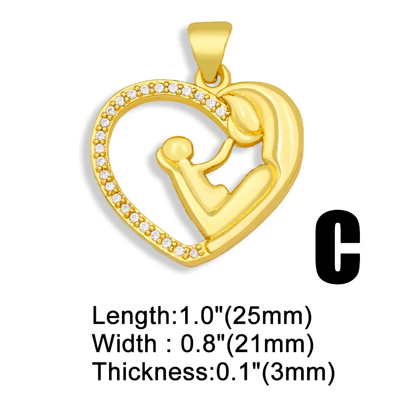 Подвески-буквы OCESRIO позолоченные с цирконием медные для изготовления украшений