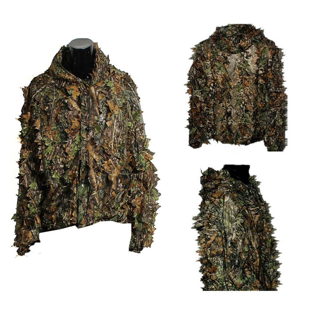 Охотничий костюм Ghillie 3D бионический камуфляж лист камуфляж джунгли лесной наблюдение за птицами манто одежда для охоты
