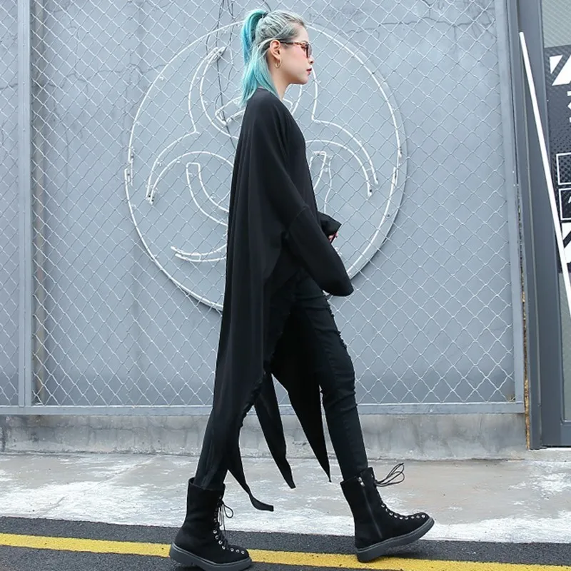 CHCIEVER осенние женские футболки для женщин Топ женский подол неправильной формы