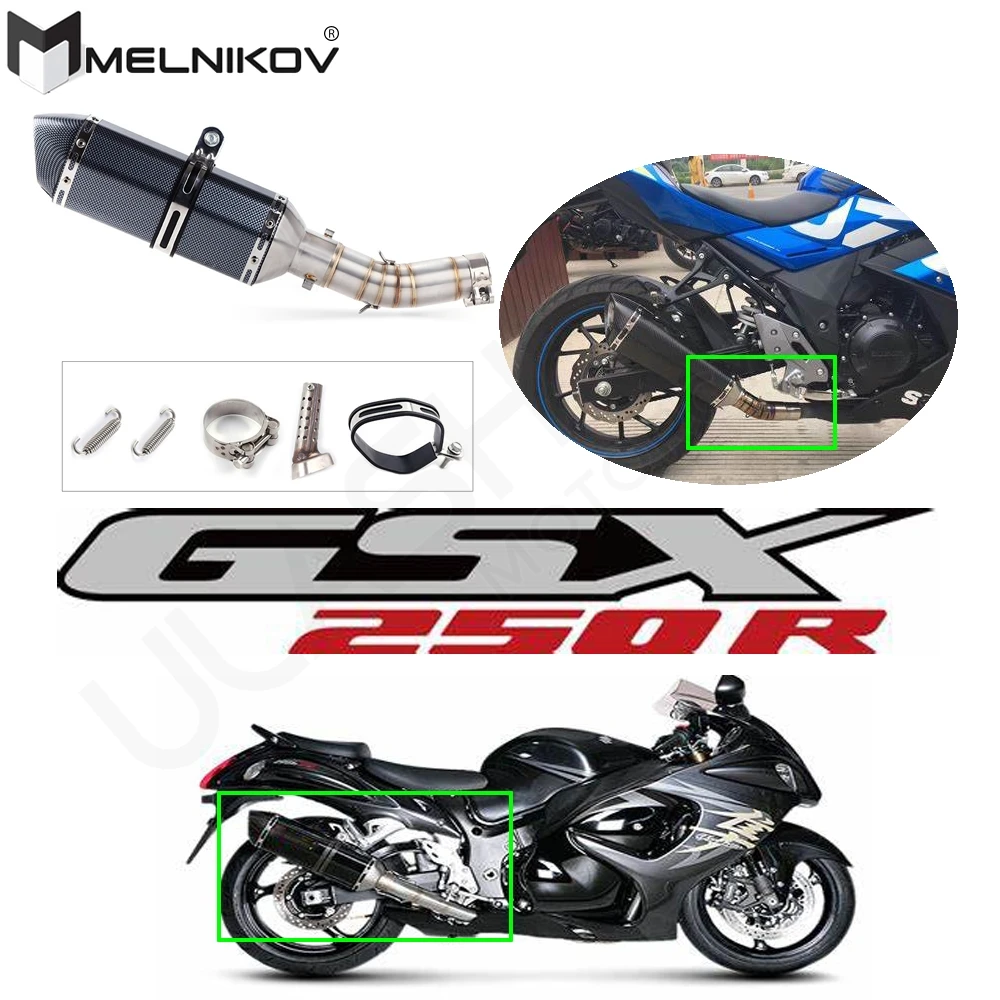 

Motorcycle Exhaust Muffler Escape Link Middle Pipe DB-KILLE Slip On For Suzuki GSX250R GSX 250R GSX250 GW250 R Exhaust