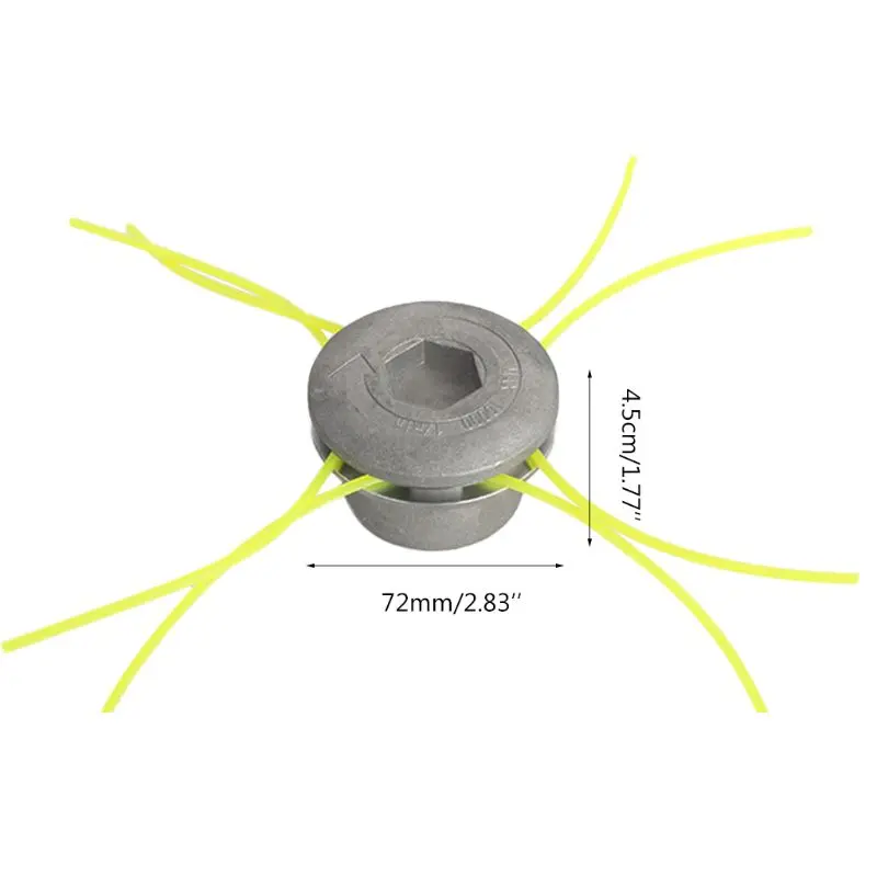 

Simple Aluminum Round Pillar Line String Saw Brush Grass Trimmer Head Lawn Mower Cutter Head Thread Line String Saw Home