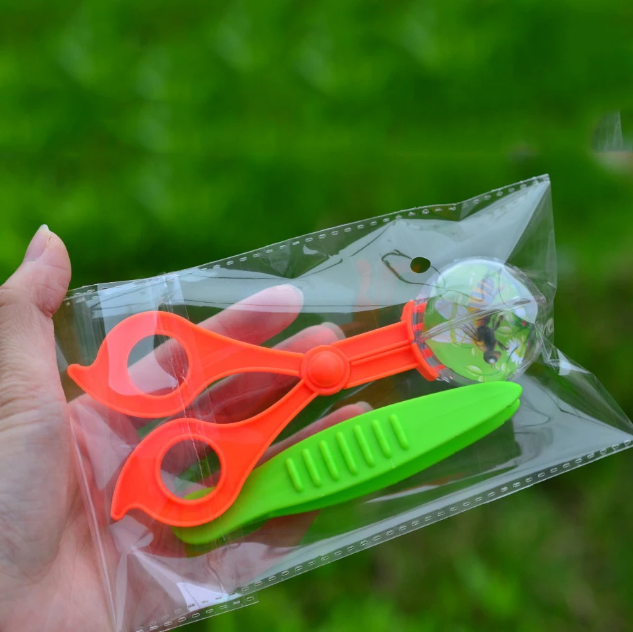 2Pcs Tolls toy 2 шт./компл. школьная растений насекомых Пособия по биологии исследования набор инструментов Пластик ножничный пинцеты для зажима милый природа разведки игрушки для детей, подарок - Цвет: 2Pcs Tolls toy